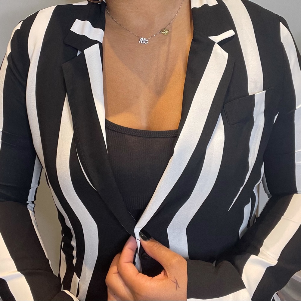stripe blazer